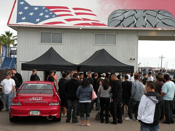 People surrounded UMS Tuning's dyno booth all day!